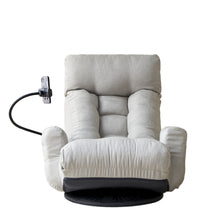 Load image into Gallery viewer, Adjustable Swivel Lounge Chair With 360 Degree Rotating Seat And Headrest Support