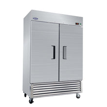Load image into Gallery viewer, 54" Commercial Refrigerator 49 Cu.Ft With 2 Solid Door Reach-In Refrigerators Stainless Steel Etl Approved Upright Fridge Storage - Silver