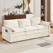 Load image into Gallery viewer, Modern 3 Seater Sofa With Side Storage Pockets For Living Room