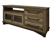 Load image into Gallery viewer, Cabinet Enclosed, Storage Distressed TV Stand - Brown