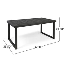 Load image into Gallery viewer, Outdoor Acacia Wood Dining Table, Sandblast Finish