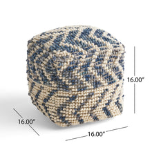 Load image into Gallery viewer, Alina - Wool And Cotton Pouf - Natural