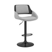 Load image into Gallery viewer, 25" Iron Swivel Low Back Adjustable Height Bar Chair - Gray And Black