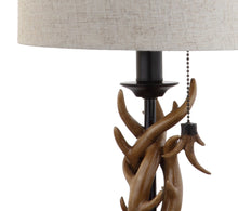 Load image into Gallery viewer, 21'' Table Lamp With Drum Shade - Brown