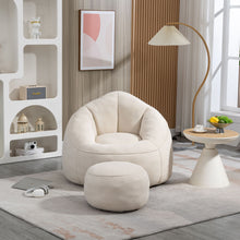 Load image into Gallery viewer, Bedding Bean Bag Sofa Chair High Pressure Foam With Footrest