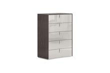 Load image into Gallery viewer, 31" Wood Five Drawer Gentlemens Chest - Brown / Beige