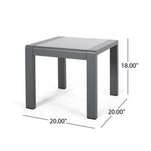 Load image into Gallery viewer, Cape Coral - Contemporary Side Table With Frosted Glass Top