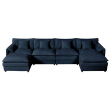 Load image into Gallery viewer, Modern Comfy Deep Seat Modular Sectional Sofa Cloud Couch With Ottoman