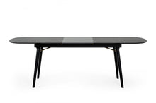 Load image into Gallery viewer, 71" Black Rectangular Manufactured Wood Butterfly Leaf Dining Table