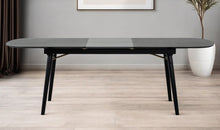 Load image into Gallery viewer, 71" Black Rectangular Manufactured Wood Butterfly Leaf Dining Table