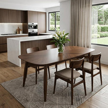 Load image into Gallery viewer, 95" Brown Solid Wood Dining Table