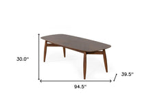 Load image into Gallery viewer, 95" Brown Solid Wood Dining Table