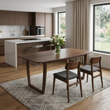 Load image into Gallery viewer, 63" Walnut Rectangular Dining Table