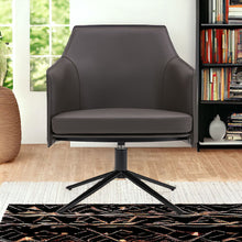 Load image into Gallery viewer, Faux Leather Swivel Lounge Chair - Gray / Black