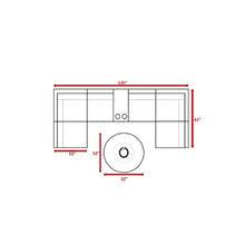 Load image into Gallery viewer, All Weather 4 Person Patio Sofa Set With Fire Pit And Side Table Rustproof - Brown