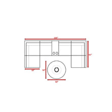 Load image into Gallery viewer, All Weather 4 Person Patio Sofa Set With Fire Pit And Side Table Rustproof - Brown