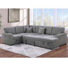 Load image into Gallery viewer, Convertible Sectional Upholstered Sleeper Sofa With Storage Chaise