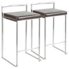 Load image into Gallery viewer, Fuji - Contemporary, Stackable Elegant Counter Stool (Set of 2)