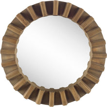 Load image into Gallery viewer, 26" Round Framed Accent Mirror - Brown