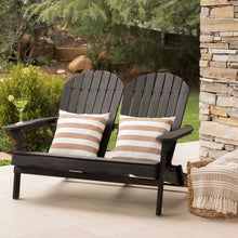 Load image into Gallery viewer, Outdoor Adirondack Rocking Loveseat With Hand Crafted Details