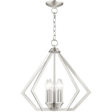 Load image into Gallery viewer, 20" Five-Light Dimmable Chandelier With Shades - Nickel