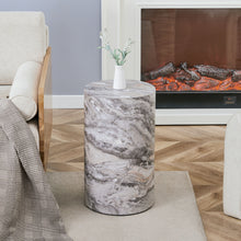Load image into Gallery viewer, Simple Marble Textured Cylindrical Coffee Table Material - Gray