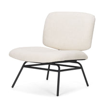 Load image into Gallery viewer, Chenille Metal Slipper Chair - Cream / Black