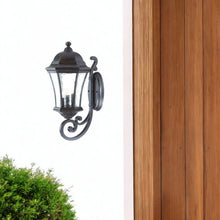 Load image into Gallery viewer, XL Tapered Lantern Wall Light - Antique Black