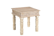 Load image into Gallery viewer, Distressed Solid Wood Square End Table - Natural