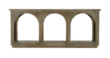 Load image into Gallery viewer, 77" Solid Wood Distressed Console Table With Arch Detailing - Brown
