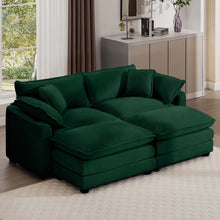 Load image into Gallery viewer, Modern Oversized Modular Cushion Sofa With Ottoman, Low Back, Deep Seating Sofa Set