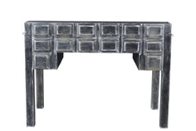 Load image into Gallery viewer, 46" Black Solid Wood Writing Desk With Seven Drawers