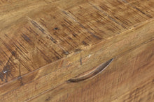 Load image into Gallery viewer, 46" Brown and Black Distressed Solid Wood Storage Bench with Flip Top