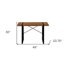 Load image into Gallery viewer, 49" Brown and Black Computer Desk