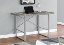 Load image into Gallery viewer, 49" Gray and Silver Computer Desk