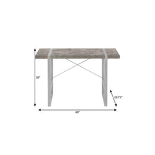 Load image into Gallery viewer, 49" Gray and Silver Computer Desk