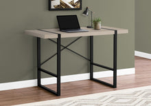 Load image into Gallery viewer, 49" Taupe and Black Computer Desk