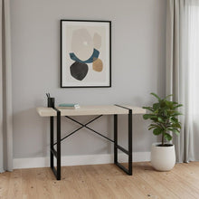 Load image into Gallery viewer, 49" Taupe and Black Computer Desk