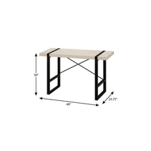 Load image into Gallery viewer, 49" Taupe and Black Computer Desk