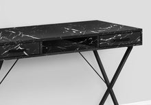 Load image into Gallery viewer, 42" Black and White and Black Computer Desk With Two Drawers