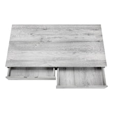 Load image into Gallery viewer, 47" Gray and Black Wood and Metal H-Shape Computer Desk With Two Drawers