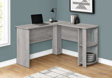 Load image into Gallery viewer, 47" Gray Wood Corner Computer Desk
