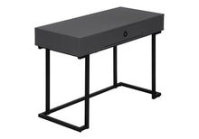 Load image into Gallery viewer, 42" Gray and Black Wood and Metal Sled Computer Desk