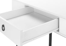 Load image into Gallery viewer, 42" White and Black Wood and Metal Sled Computer Desk