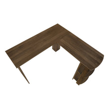 Load image into Gallery viewer, 47" Brown Wood Corner Computer Desk