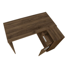 Load image into Gallery viewer, 46" Brown Wood L Shape Computer Desk