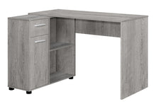 Load image into Gallery viewer, 46" Gray Wood L Shape Computer Desk