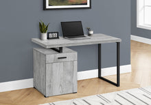 Load image into Gallery viewer, 47" Gray and Black Wood and Metal Sled Computer Desk