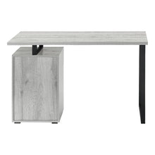 Load image into Gallery viewer, 47" Gray and Black Wood and Metal Sled Computer Desk
