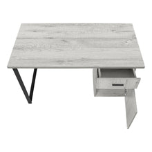 Load image into Gallery viewer, 47" Gray and Black Wood and Metal Sled Computer Desk